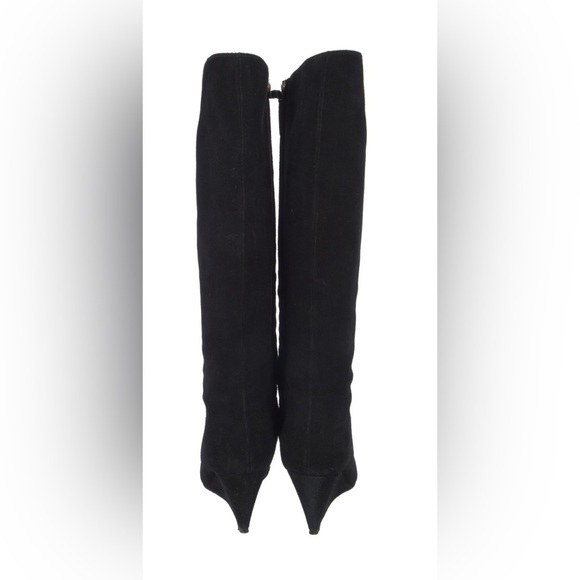 Authentic Giuseppe Zanotti black suede knee-high boots, size IT 38 (US 7.5)
